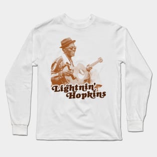 Retro Lightnin Hopkins Sepia Tribute Long Sleeve T-Shirt